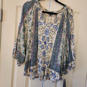 Democracy Peasant Top. Size 1X
